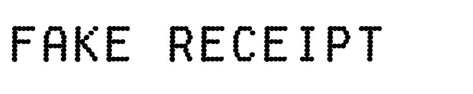 Fake Receiptby font